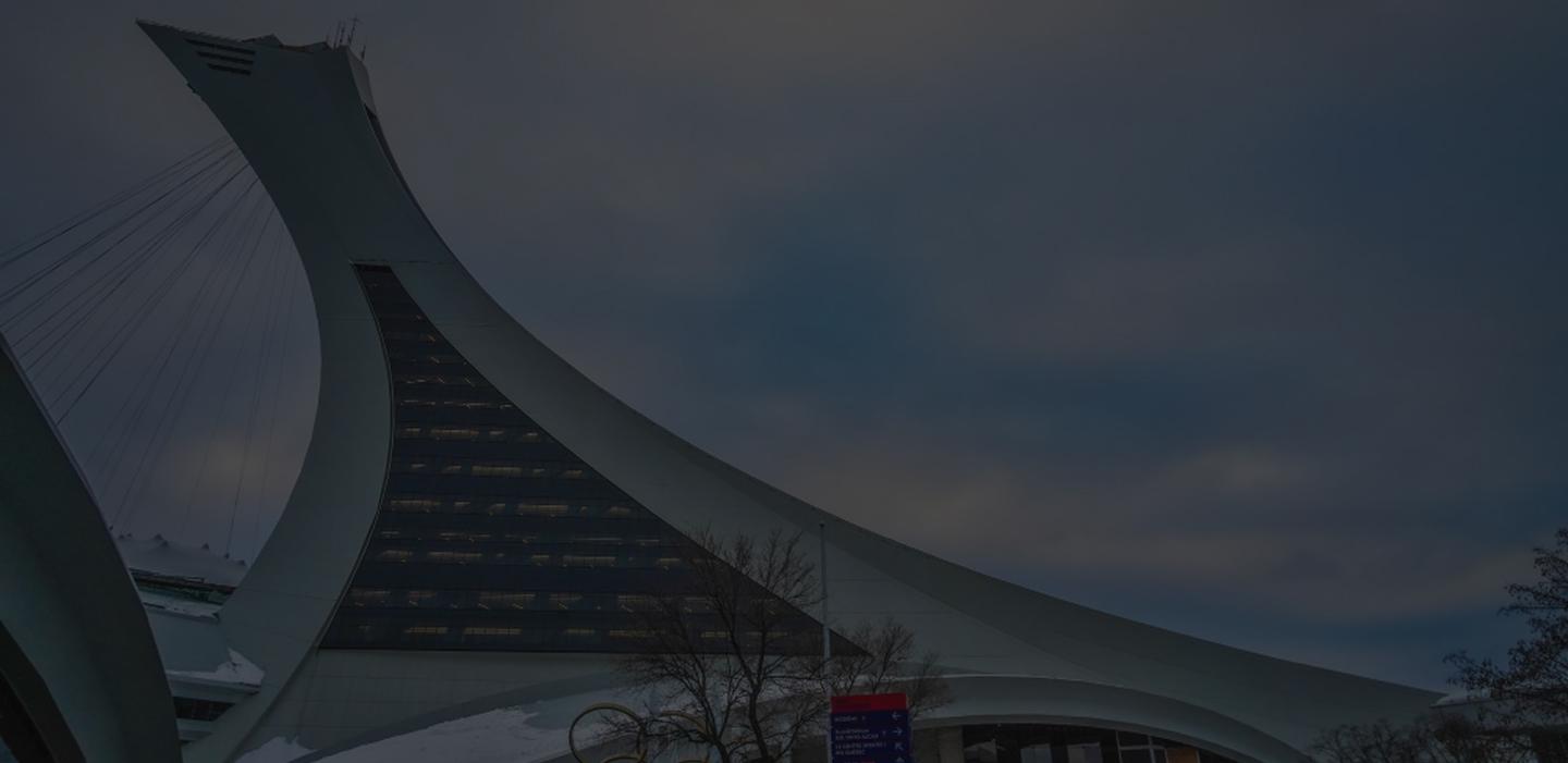 Vue aérienne sur Montréal avec son centre-ville